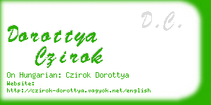 dorottya czirok business card